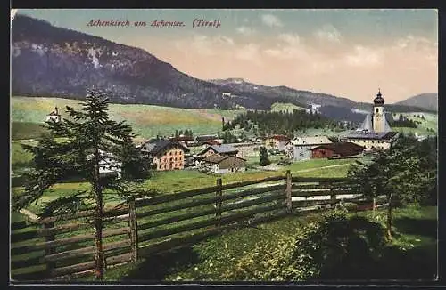 AK Achenkirch am Achensee, Gesamtansicht mit Umgebung und Bergen