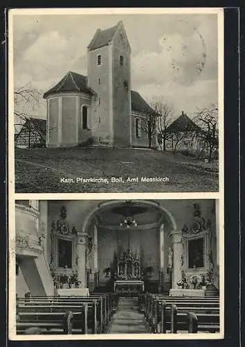 AK Boll / Messkirch, Kath. Pfarrkirche, Innenansicht