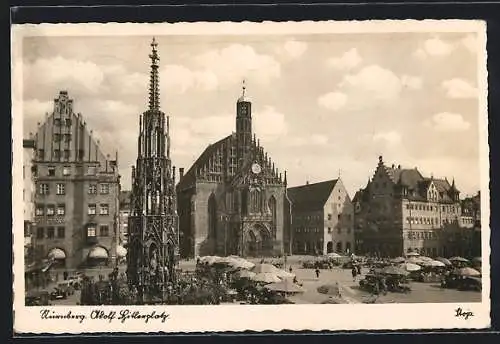 AK Nürnberg, Platz mit Kirche