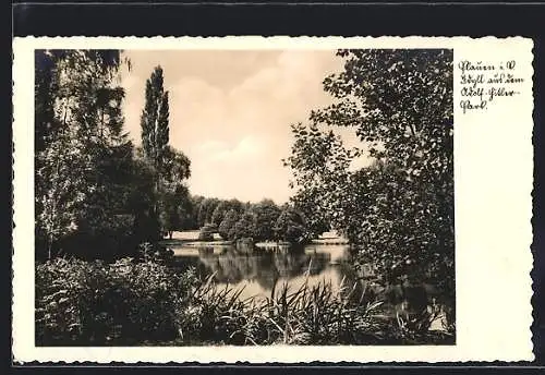 AK Plauen / V., Idyll aus dem Park