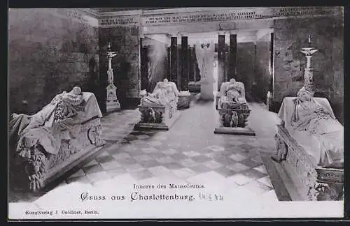 AK Berlin-Charlottenburg, Mausoleum, Innenansicht
