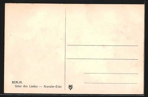 AK Berlin, Unter den Linden, Kranzler-Ecke mit Doppeldeckern