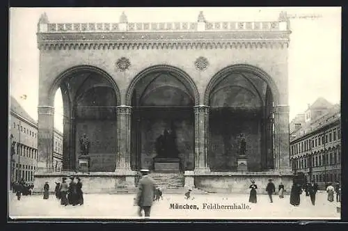 AK München, Partie vor der Feldherrnhalle