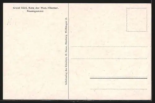 AK Hamburg-Neuengamme, Groot Dähl, Kate der Witwe Hitscher