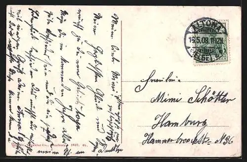 AK Hamburg-Uhlenhorst, Teich bei Mühlenkamp