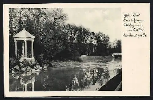 AK Donaueschingen, Schlossgarten mit Donauquelle