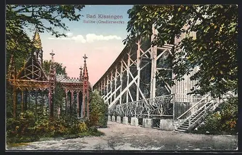 AK Bad Kissingen, Saline mit Gradierwerk