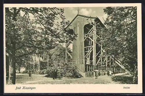 AK Bad Kissingen, Saline mit Gästen