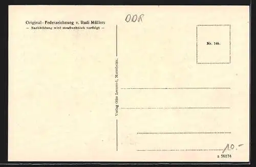 Künstler-AK Erfurt, Partie in Venedig