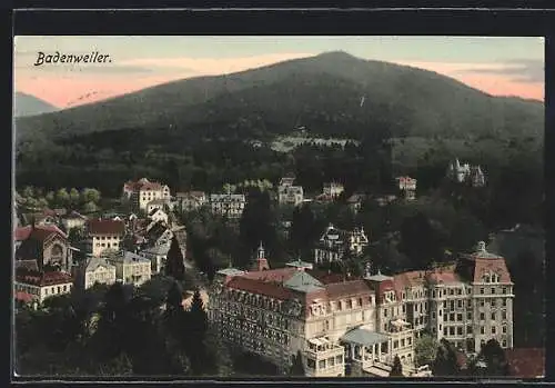 AK Badenweiler, Teilansicht aus der Vogelschau