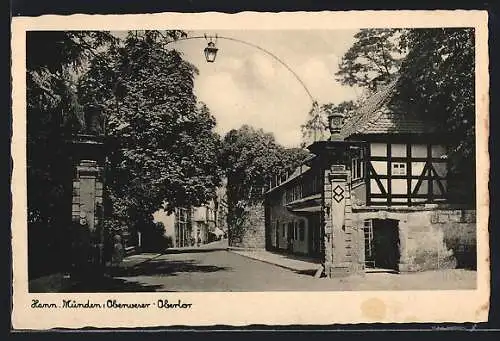 AK Hann. Münden, Blick durch das Obertor