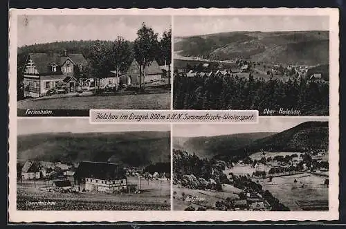 AK Holzhau im Erzgeb., Ferienheim und Ober-Holzhau