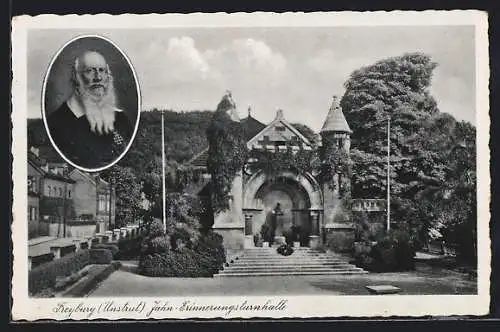 AK Freyburg, Jahn-Erinnerungsturnhalle, Porträtbild von Jahn Vatter