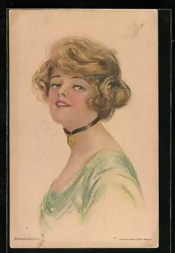 Künstler-AK Pearle Fidler LeMunyan: American Girl No. 80, Hübsches Mädchen