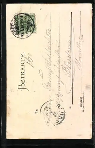 Künstler-Lithographie C.Biese: Constanz, Das Münster