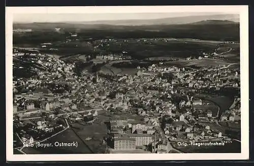 AK Selb (Bayer. Ostmark), Gesamtansicht vom Flugzeug aus