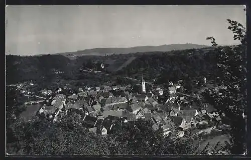 Foto-AK Sulz /Neckar, Gesamtansicht aus der Vogelschau