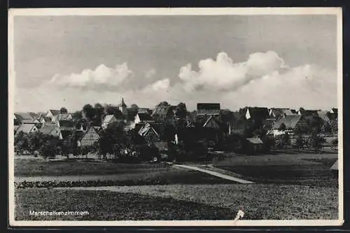 AK Marschalkenzimmern /Sulz, Ortspanorama von einem Acker aus