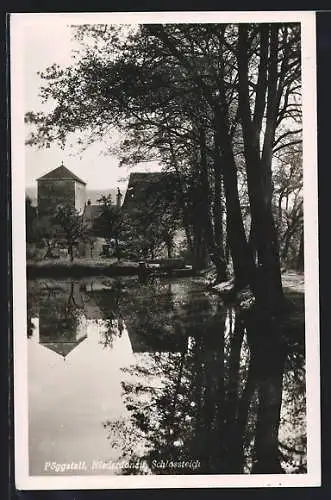 AK Pöggstall, Niederdonau, Schlossteich