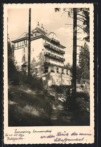 AK Semmering, Blick zum Sonnwendhof