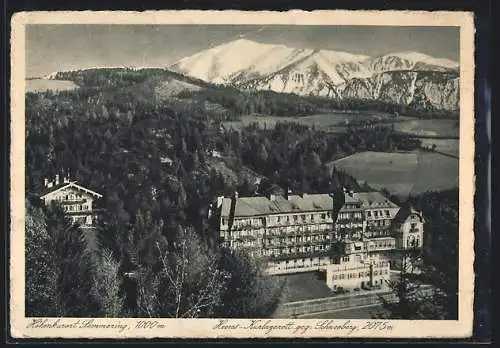 AK Semmering, Heeres-Kurlazarett gegen Schneeberg