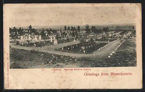 AK Bloemfontein, Cemetry showing Soldiers Graves