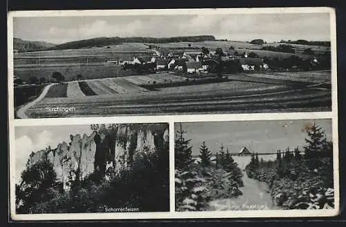 AK Sirchingen, Panorama, Schorrenfelsen, Skigelände Blasenberg