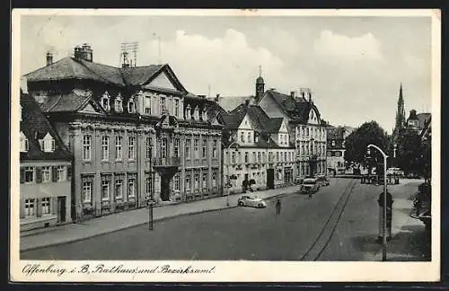 AK Offenburg i. B., Rathaus und Bezirksamt