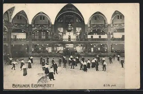 AK Berlin-Schöneberg, Eispalast, Innenansicht
