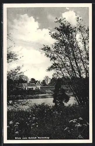 AK Prötzel, Blick vom Schloss Harnekop auf Flussufer