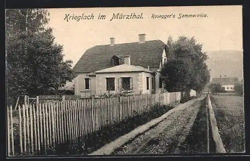 AK Krieglach im Mürzthal, Rosegger`s Sommervilla
