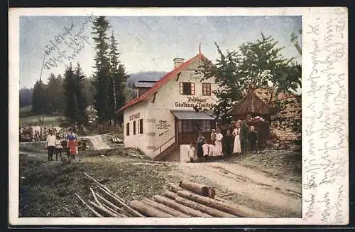 AK Mürzzuschlag, Gasthaus Poldlbauer zum Touristen