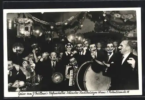 AK Wien, Restaurant Stefanskeller von J. Thüllner, Rotenturmstrasse 11