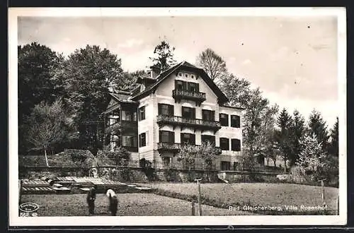 AK Bad Gleichenberg, Villa Rosenhof von Feldern aus gesehen
