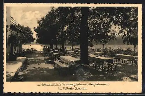 AK Villach /Kärnten, M. Brandstätter`s Gasthaus am Magdalenensee
