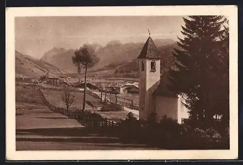 AK Bad Weitlanbrunn, Mittellaheim, Kirche gegen die Lienzer Dolomiten