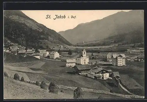 AK St. Jakob i. Def., Blick auf den Ort