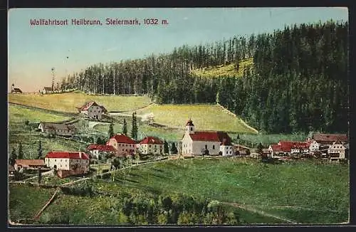 AK Anger /Stmk., Blick zum Wallfahrtsort Heilbrunn