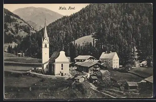 AK Kals, Ortsansicht mit Kirche und Kirchhof