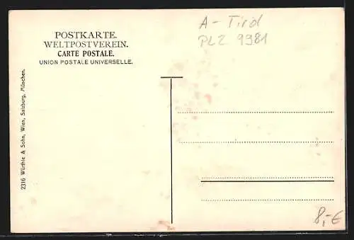 AK Kals, Ortspanorama mit Kirche