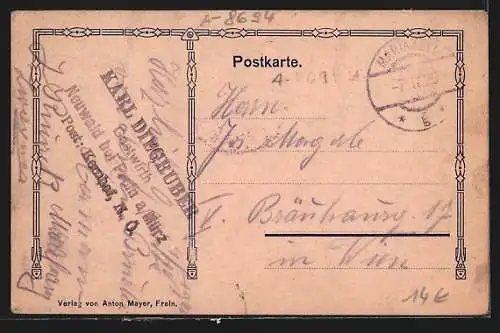 AK Frein an der Mürz, Neuwald, Karl Digruber`s Touristen-Gasthaus