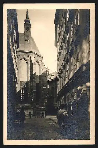 AK Wien, Steindlgasse mit Geschäften