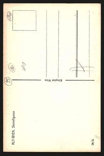 AK Wien, Steindlgasse mit Geschäften