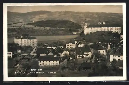 AK St. Paul i. Lav. /Kärnten, Blick auf Spanheim