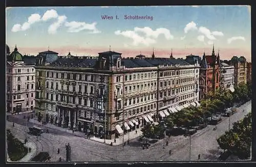 AK Wien, Schottenring aus der Vogelschau
