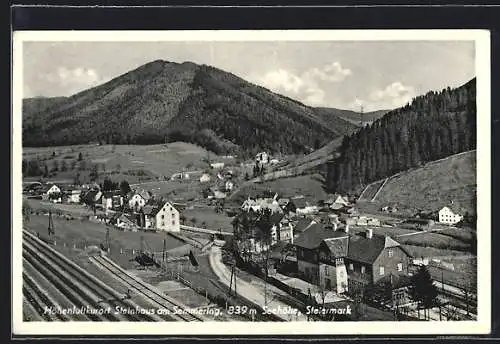 AK Steinhaus am Semmering, Ortsansicht aus der Vogelschau