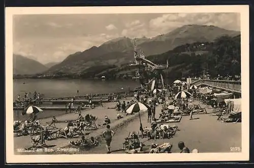 AK Millstatt am See, Strandbad im Sommer