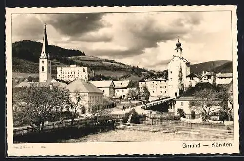 AK Gmünd /Kärnten, Ansicht des Ortskerns