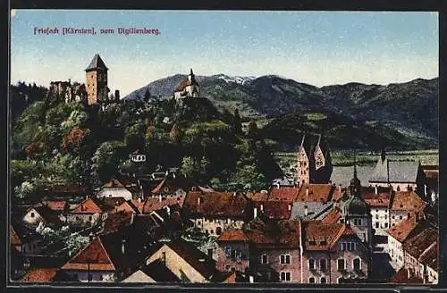 AK Friesach /Kärnten, Ort vom Vigilienberg aus