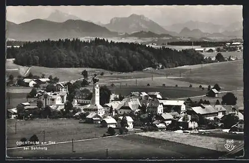 AK Obertrum am See, Ortsansicht mit Landschaftspanorama